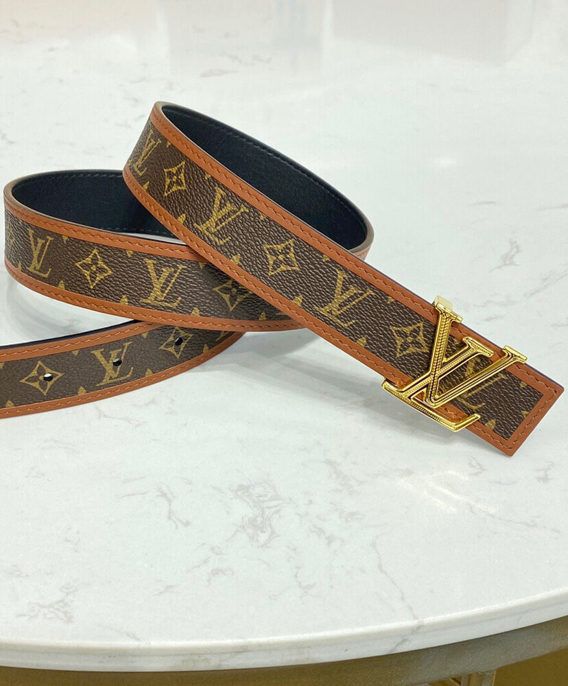 Louis Vuitton Belt LV Chain 30mm Reversible Belt Brown