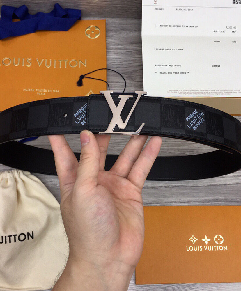 Louis Vuitton Belt LV Initials 40mm Reversible Belt Black