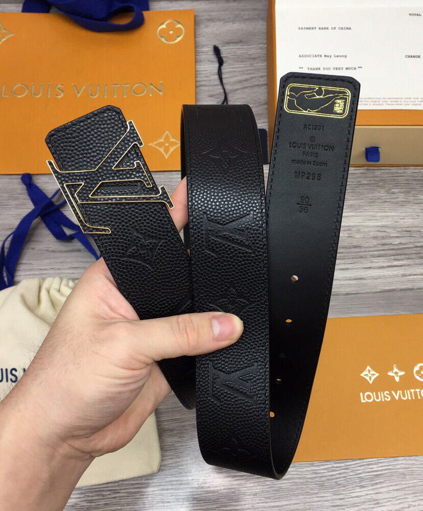 Louis Vuitton Belt Lvxnba LV Initiales 40mm Reversible Belt Black