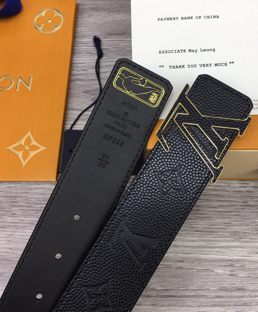 Louis Vuitton Belt Lvxnba LV Initiales 40mm Reversible Belt Black