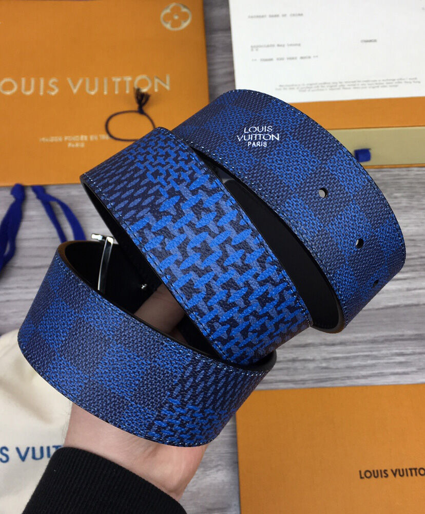 Louis Vuitton Belt Initiales 40mm Reversible Belt M0342Q Blue