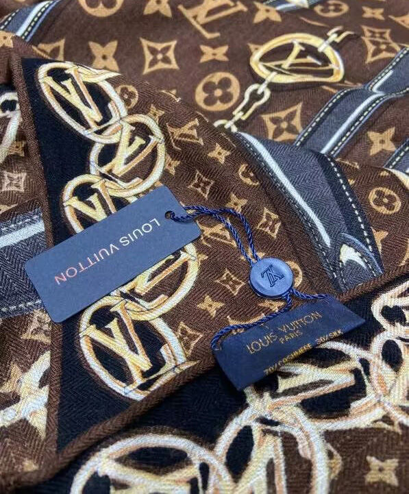 Louis Vuitton Scarf Women s Monogram Forever Long Scarf Coffee