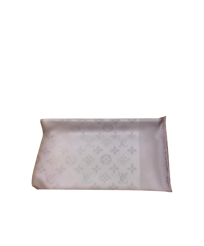 Louis Vuitton Scarf Monogram Shine Shawl Gray