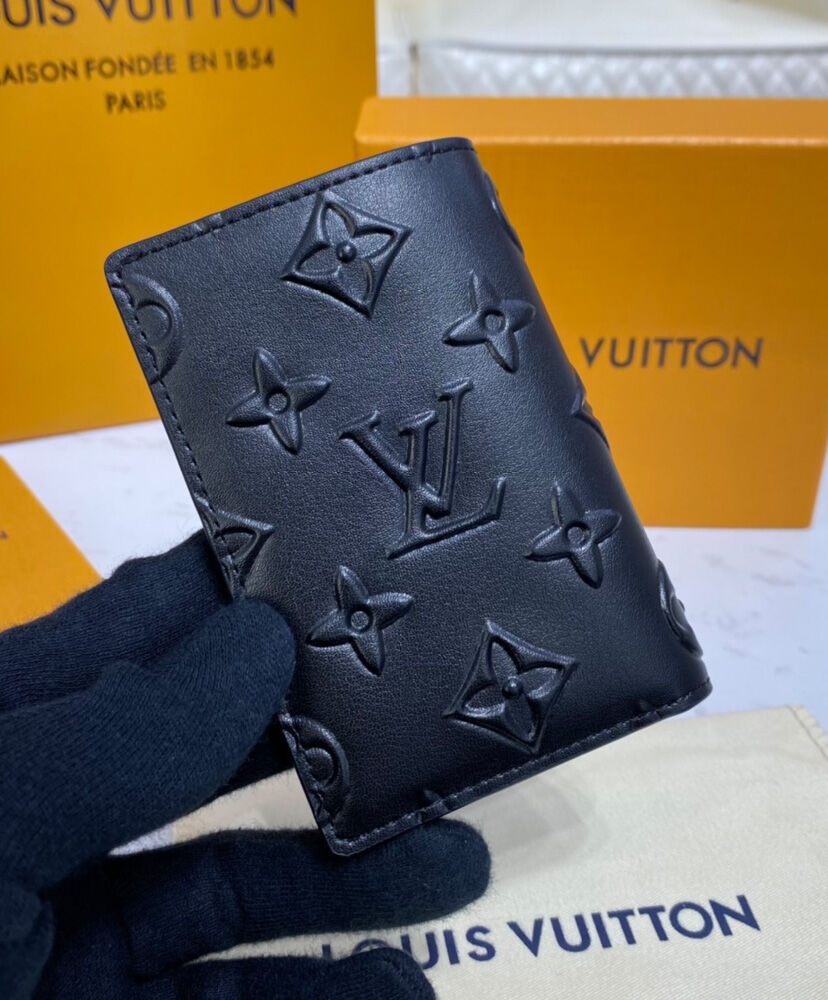 Louis Vuitton Wallet Pocker Organizer Slender M80508 Black