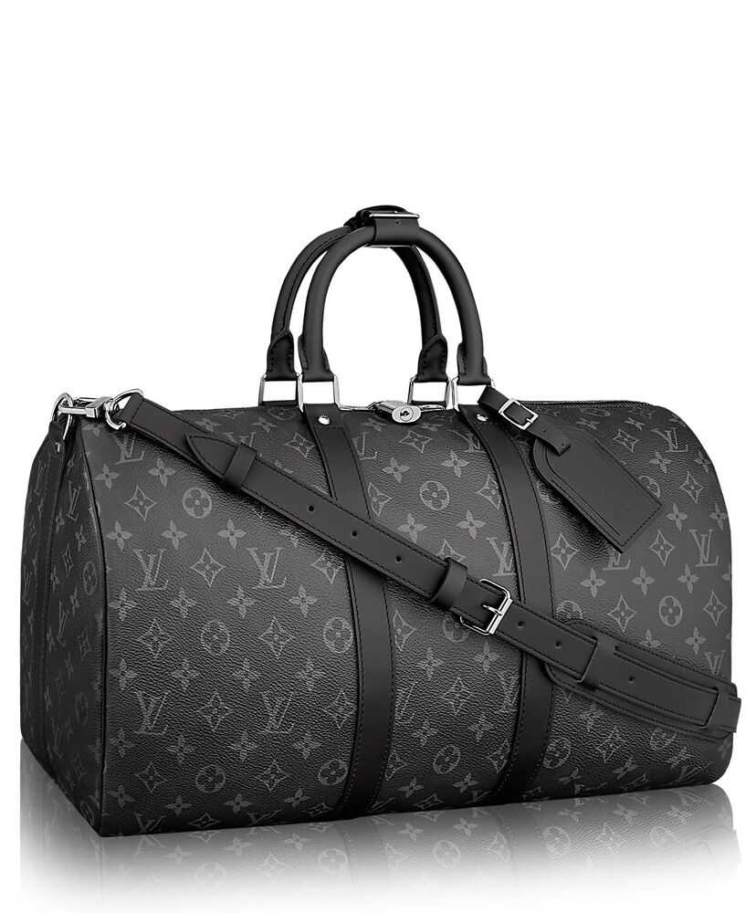 Louis Vuitton Keepall Bandouliere 55 M40605 Black - Click Image to Close