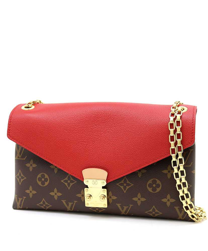 Louis Vuitton Monogram Canvas Pallas Chain Havane M41201 Red