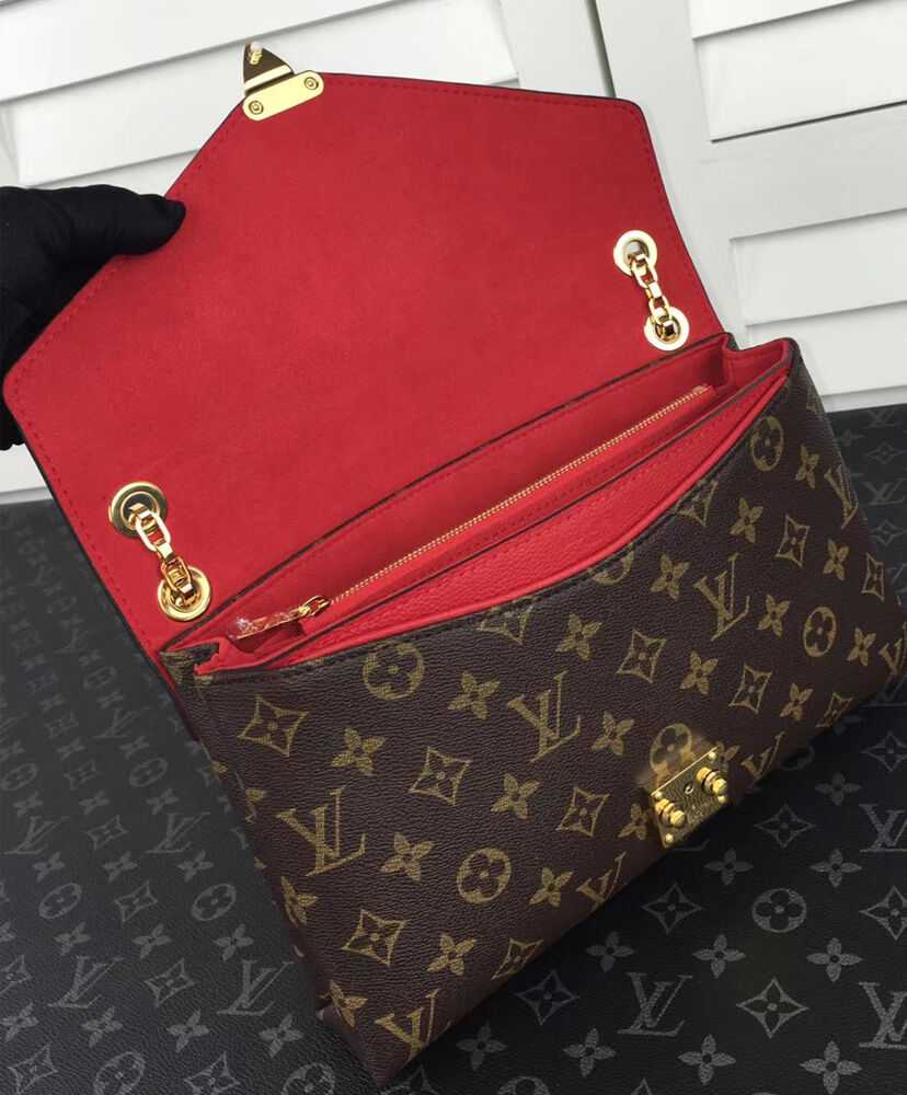 Louis Vuitton Monogram Canvas Pallas Chain Havane M41201 Red