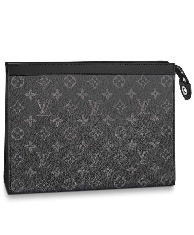 Louis Vuitton Pochette Voyage MM Monogram Eclipse Travel Accessories M61692 Black - Click Image to Close