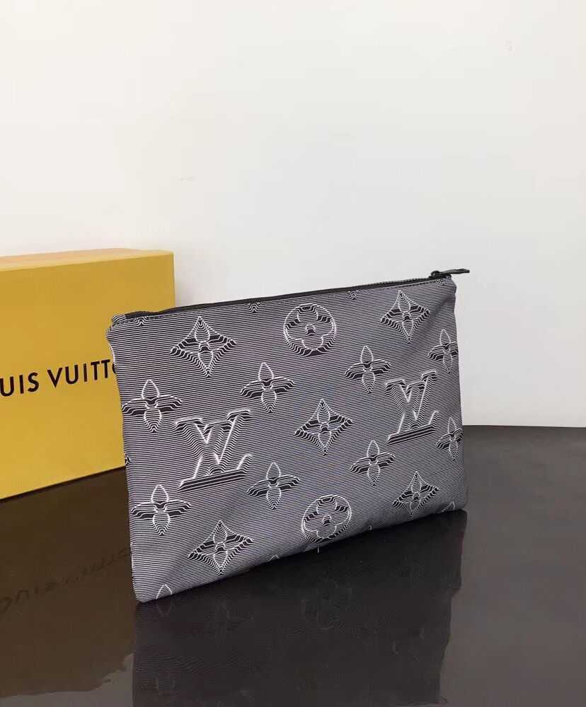 Louis Vuitton Reversible Pouch M68777 Gray