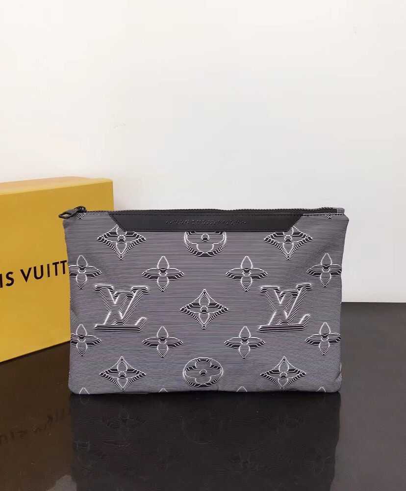 Louis Vuitton Reversible Pouch M68777 Gray