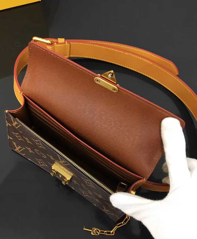 Louis Vuitton S Lock Belt Pouch MM M68549 Brown