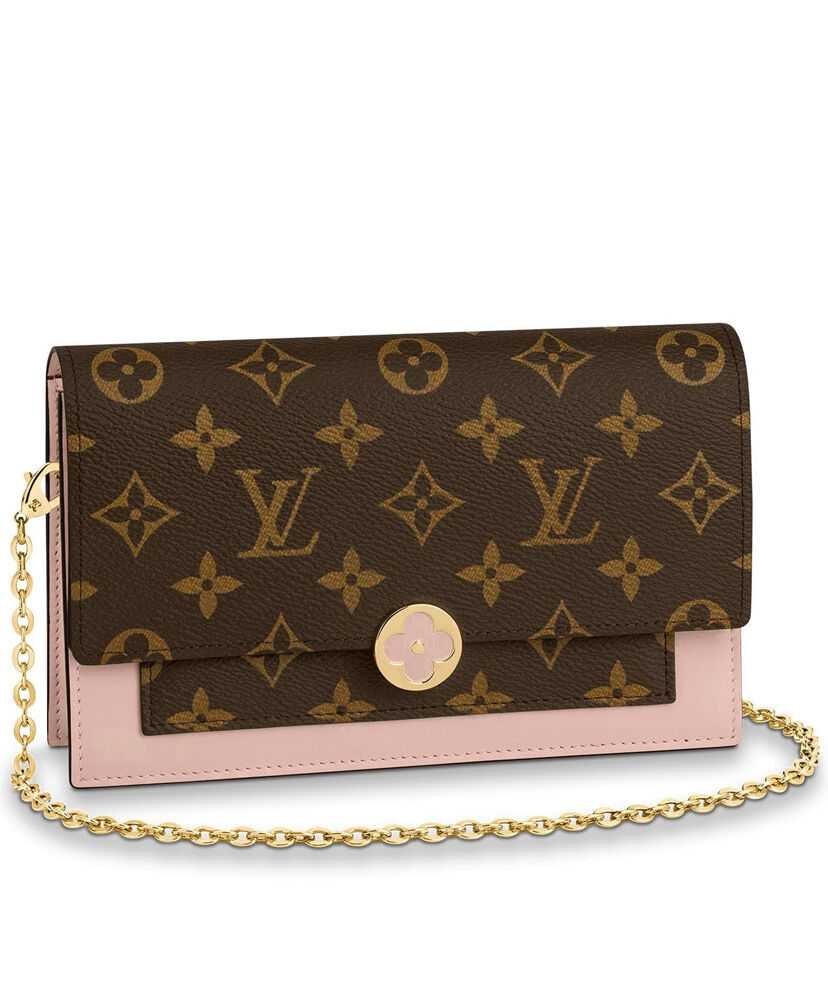 Louis Vuitton Flore Chain Wallet M67404 M67405 Pink - Click Image to Close