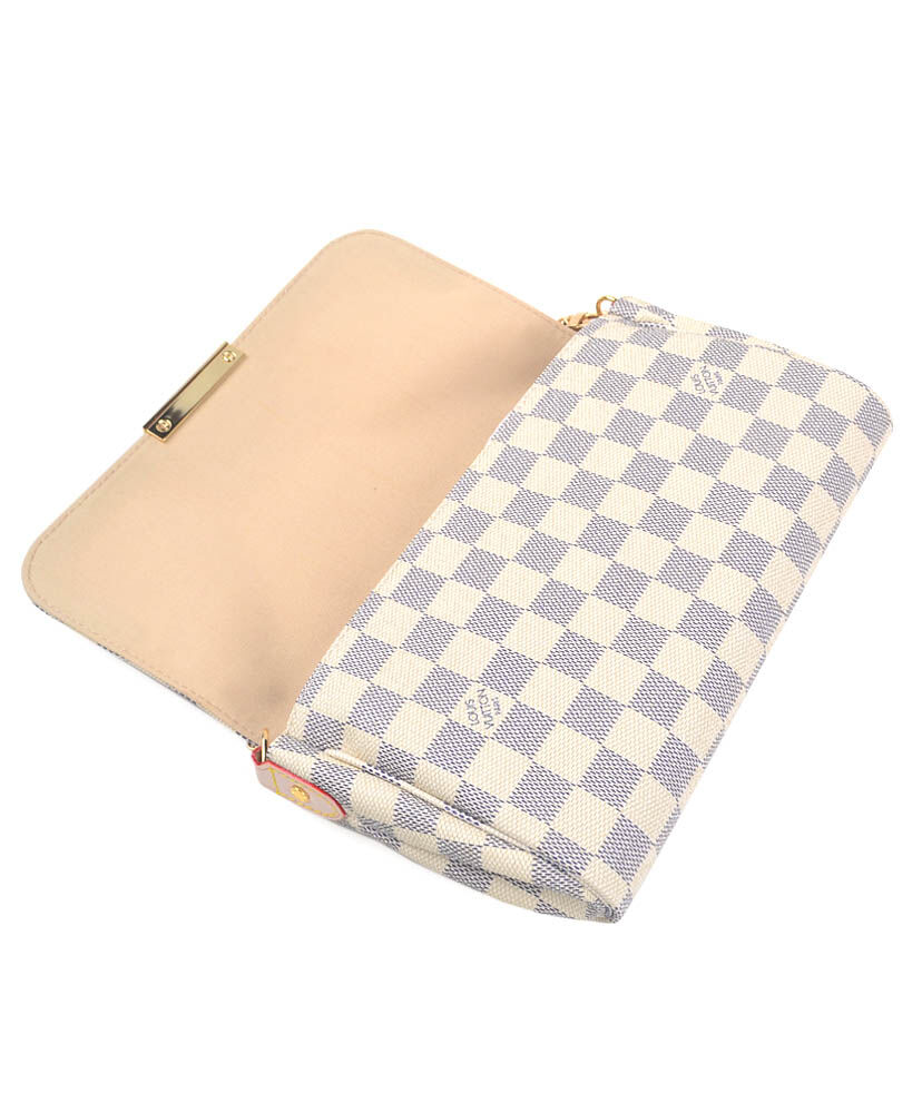 Louis Vuitton Damier Eva Clutch N41275 White