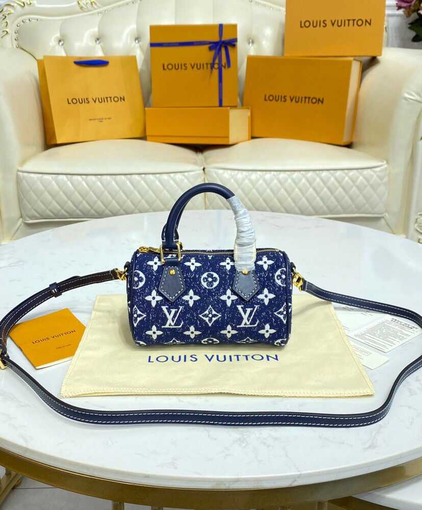 Louis Vuitton Nano Speedy M81168 M81213 Blue