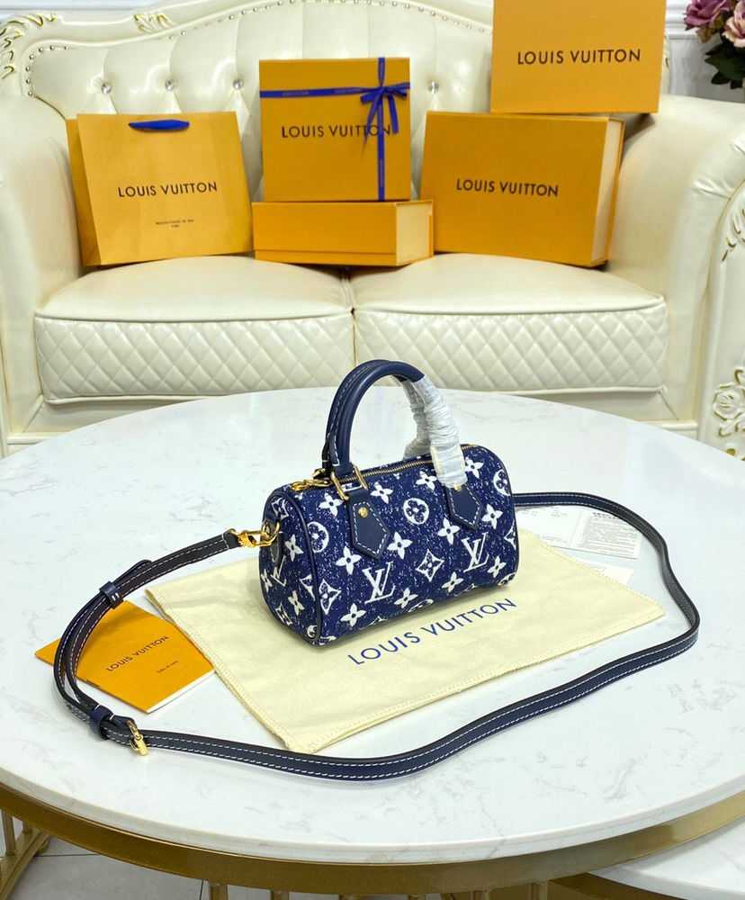 Louis Vuitton Nano Speedy M81168 M81213 Blue