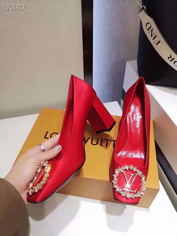 Louis Vuitton Outlet 7CM High Heels Shoes LV968QGC-3 - Click Image to Close