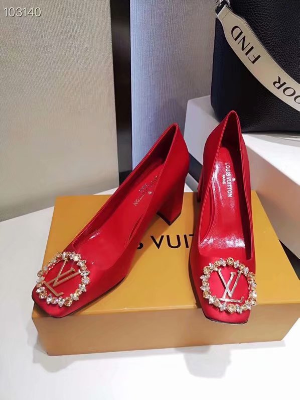 Louis Vuitton Outlet 7CM High Heels Shoes LV968QGC-3