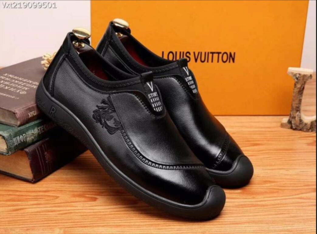 Louis Vuitton Outlet Man Leather Shoes LV69504 Black - Click Image to Close