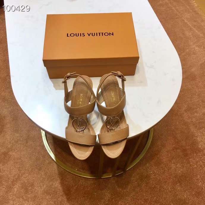 Louis Vuitton Outlet lady leather Sandals LV955SY-5 10CM height