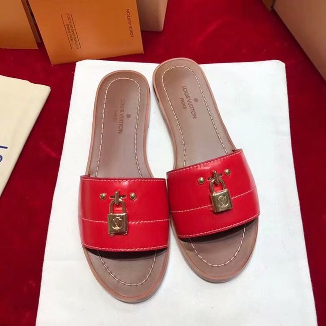 Louis Vuitton Outlet lady slippers LV884LD red - Click Image to Close