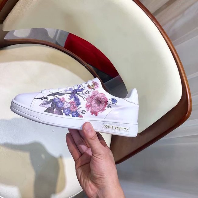 Louis Vuitton Outlet Ace embroidered sneaker LV889SY white