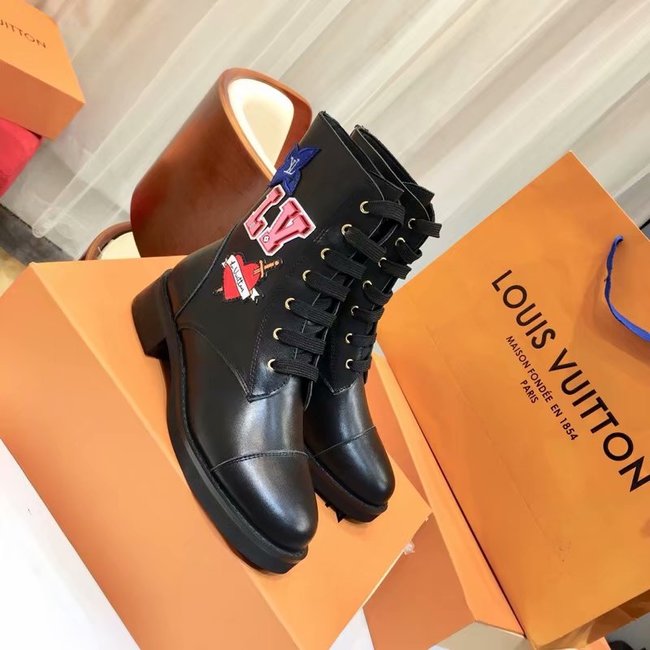 Louis Vuitton Outlet BLACK HEART FLAT RANGER LV905SY black