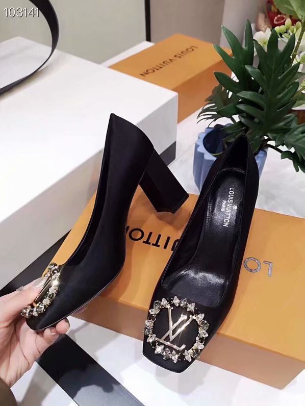 Louis Vuitton Outlet 7CM High Heels Shoes LV968QGC-1 - Click Image to Close