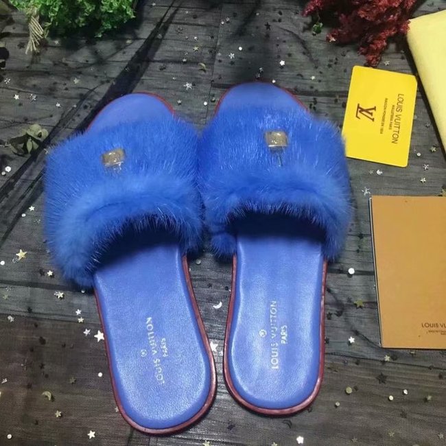 Louis Vuitton Outlet lady slippers LV885LD blue