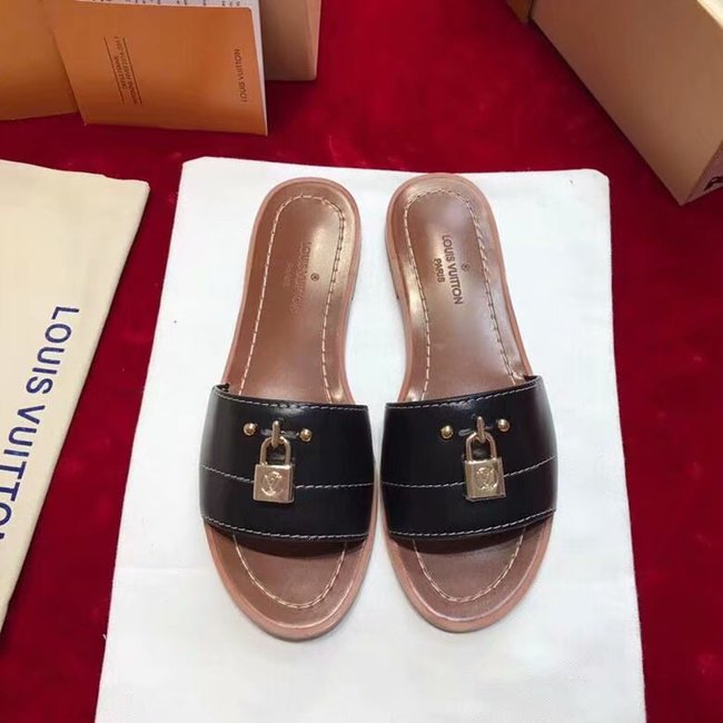 Louis Vuitton Outlet lady slippers LV884LD black - Click Image to Close