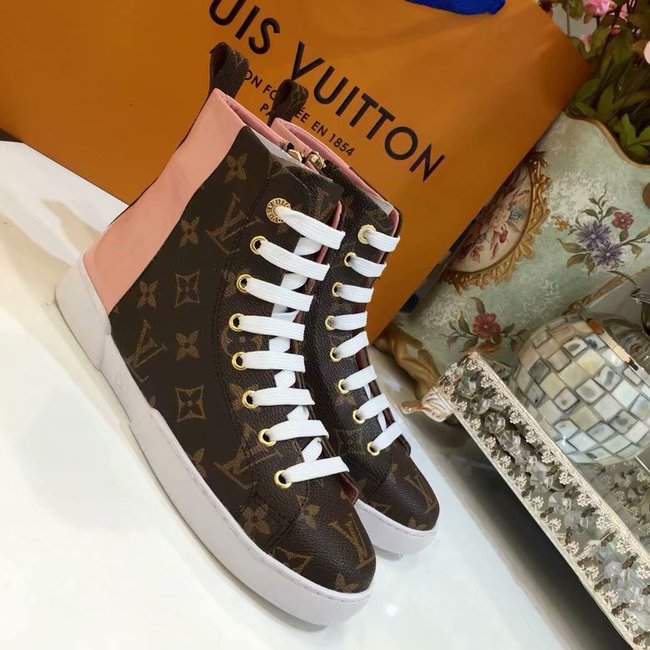 Louis Vuitton Outlet DIGITAL EXCLUSIVE HEART SNEAKER BOOT LV902SY pink