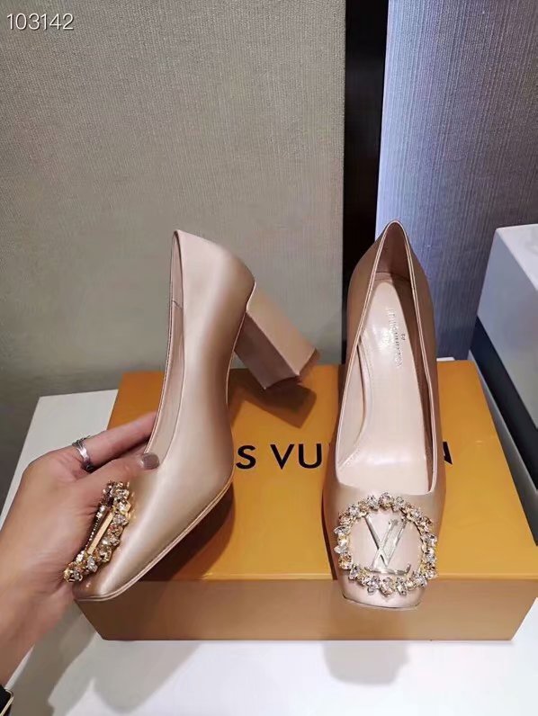 Louis Vuitton Outlet 7CM High Heels Shoes LV968QGC-2 - Click Image to Close