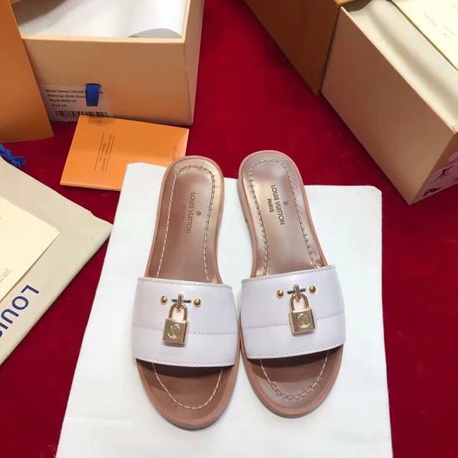 Louis Vuitton Outlet lady slippers LV884LD white - Click Image to Close