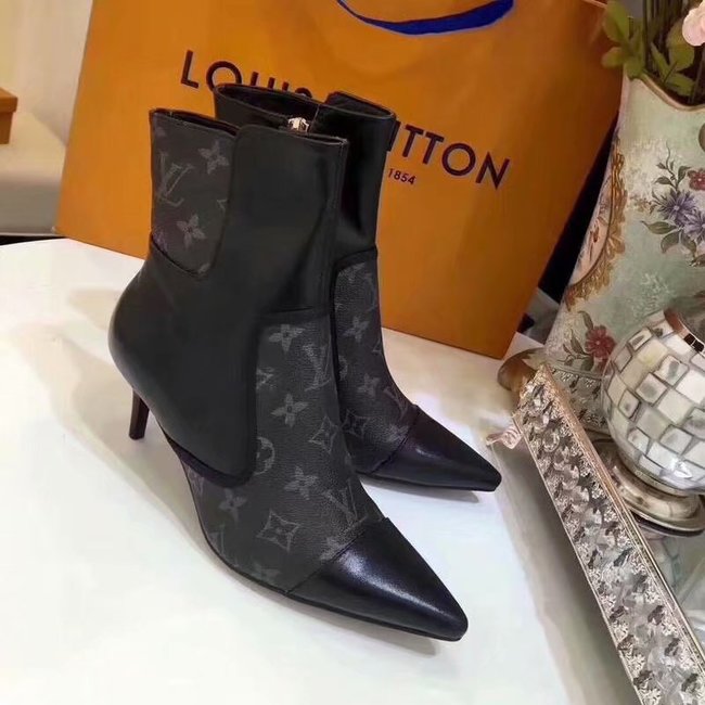 Louis Vuitton Outlet MATCHMAKE ANKLE BOOT LV907SY black&brown - Click Image to Close