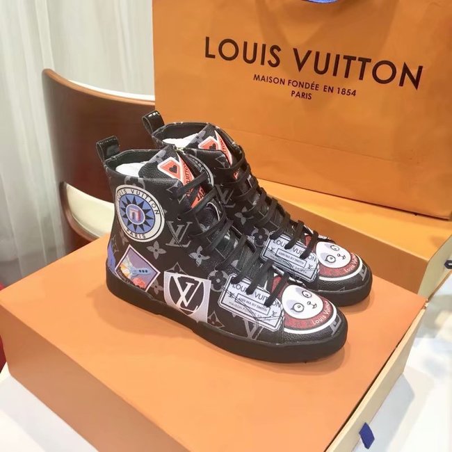 Louis Vuitton Outlet DIGITAL EXCLUSIVE HEART SNEAKER BOOT LV900SY BLACK